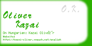 oliver kazai business card